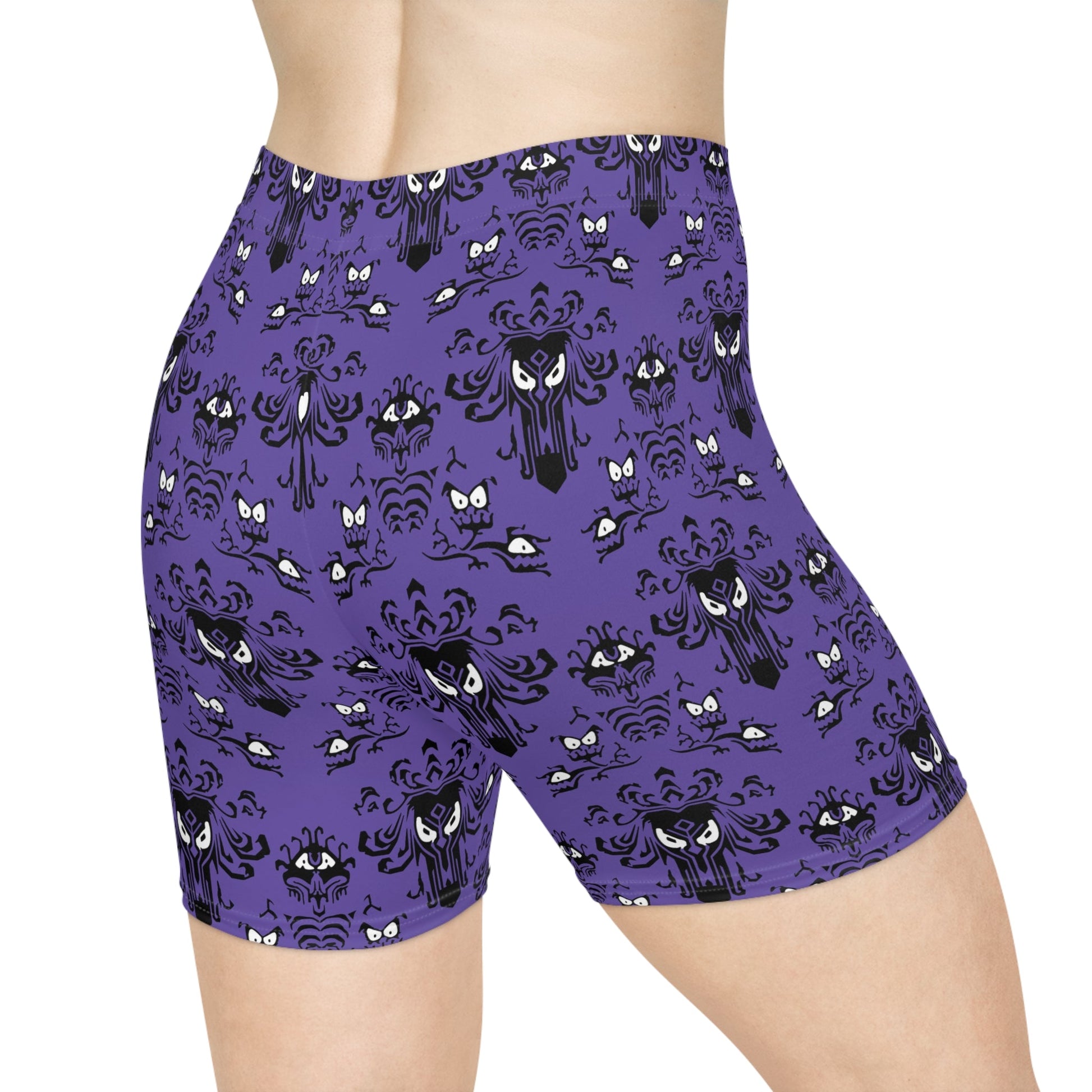 Haunted House Women's Biker Shorts All Over PrintAOPAOP Clothing#tag4##tag5##tag6#