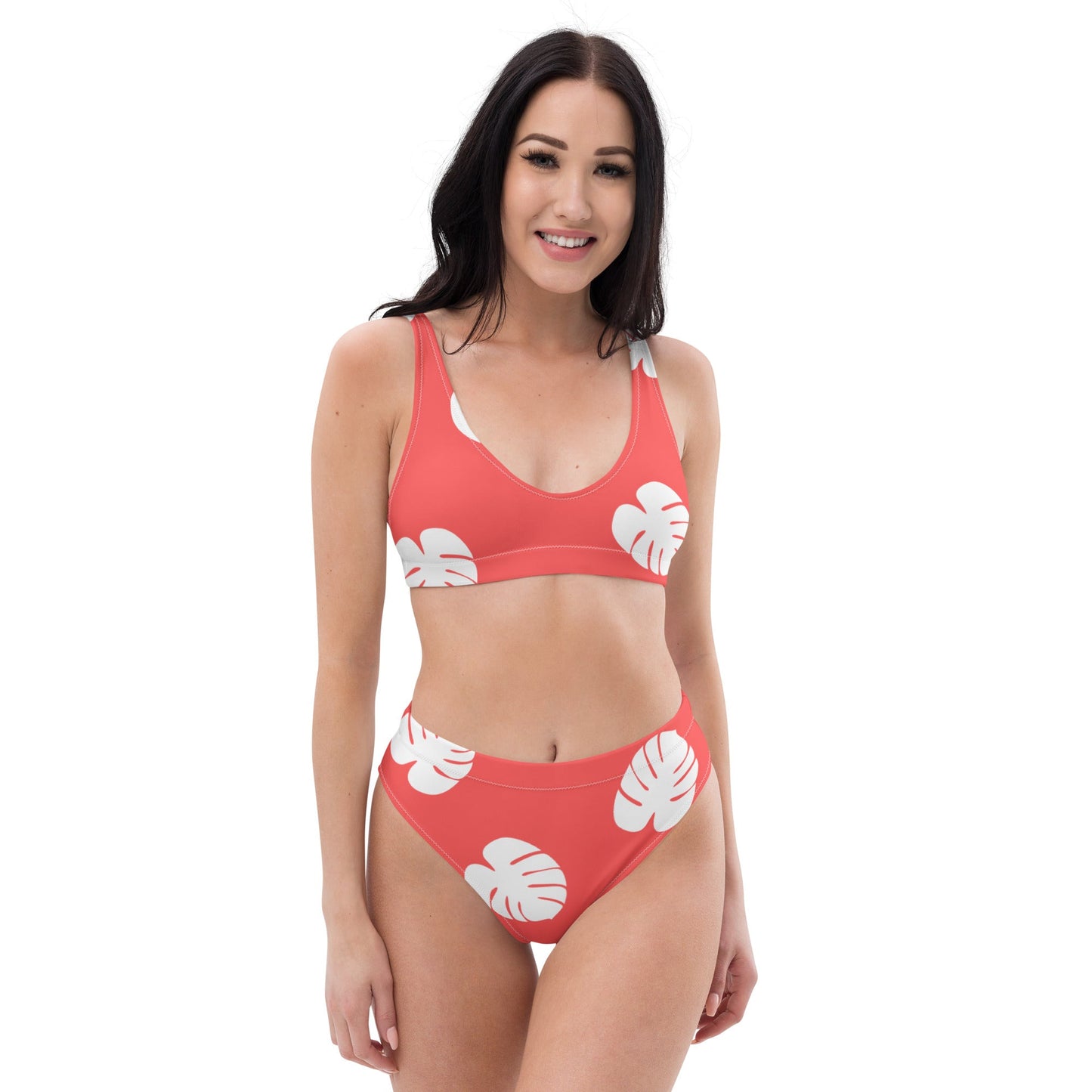 Hawaiian Girl Inspired Recycled high-waisted bikini happiness is addictive#tag4##tag5##tag6#