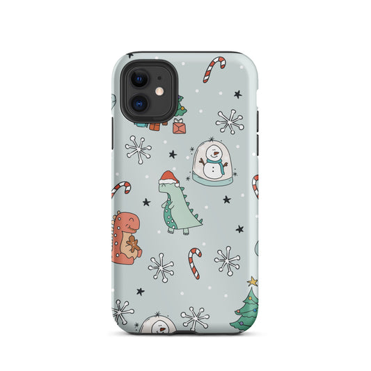 Holiday Dinos Tough iPhone case happiness is addictive#tag4##tag5##tag6#