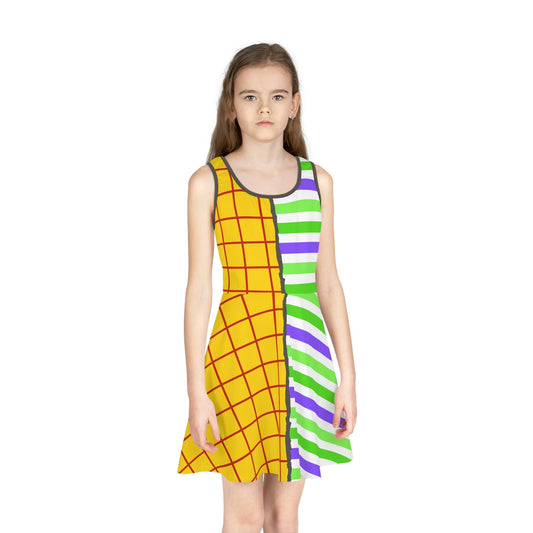 House Divided Girls' Sleeveless Sundress All Over Printandy's roomAOP#tag4##tag5##tag6#