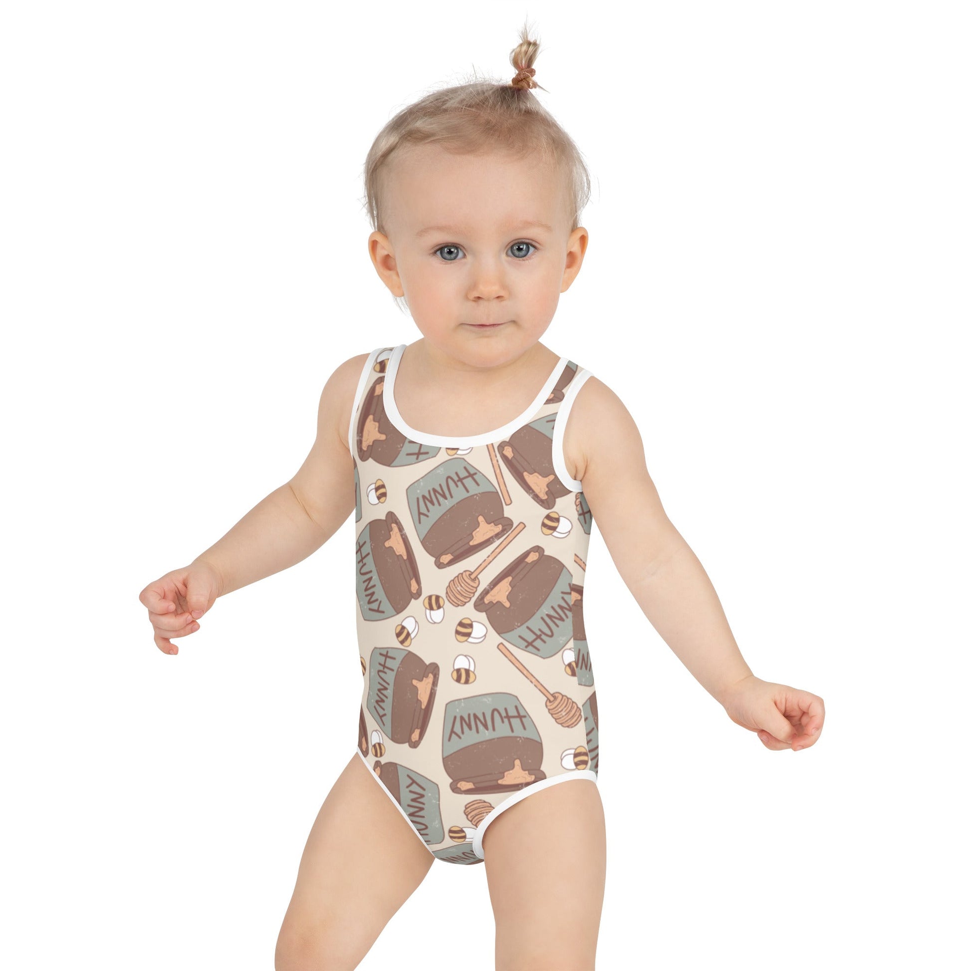 Hunny Pot All-Over Print Kids Swimsuit happiness is addictive#tag4##tag5##tag6#