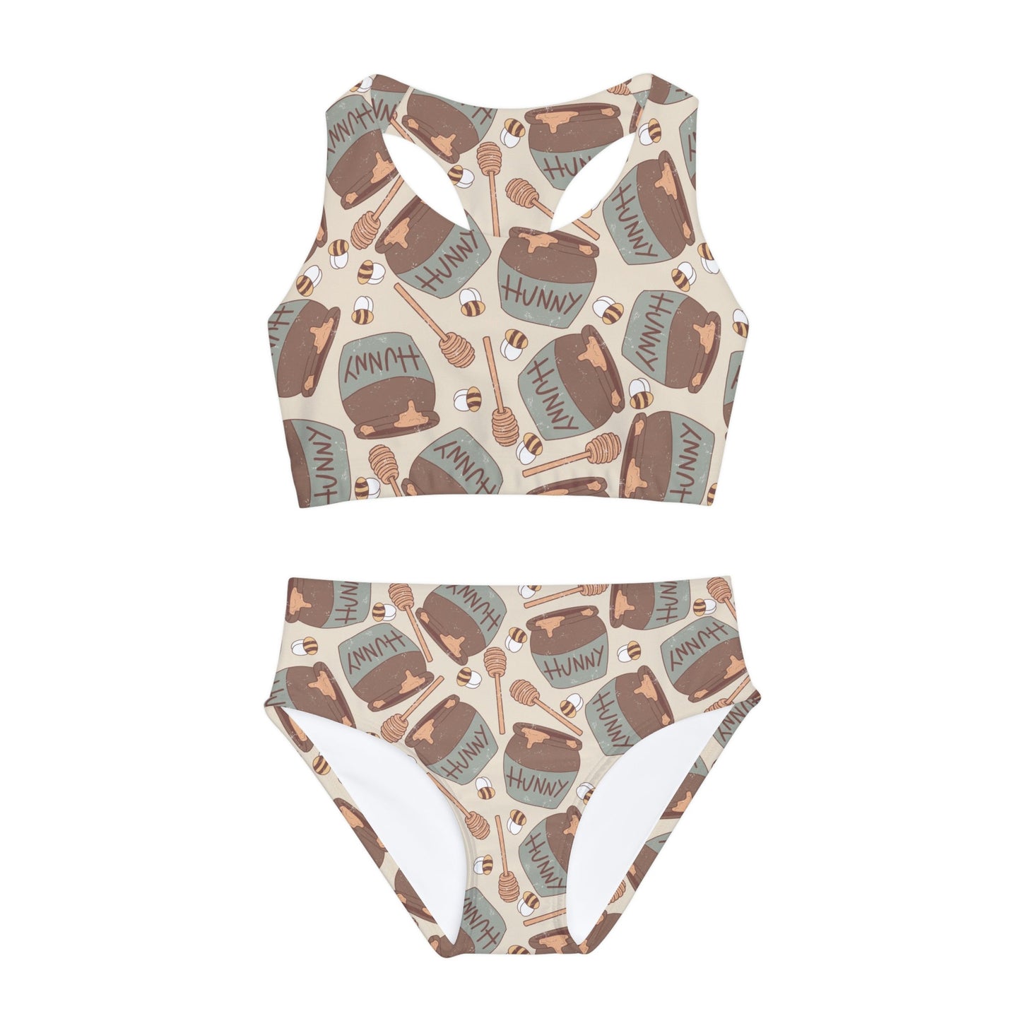 Hunny Pot Girls Two Piece Swimsuit All Over PrintAOPAOP Clothing#tag4##tag5##tag6#