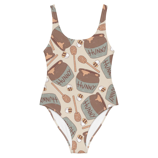 Hunny Pot One-Piece Swimsuit happiness is addictive#tag4##tag5##tag6#