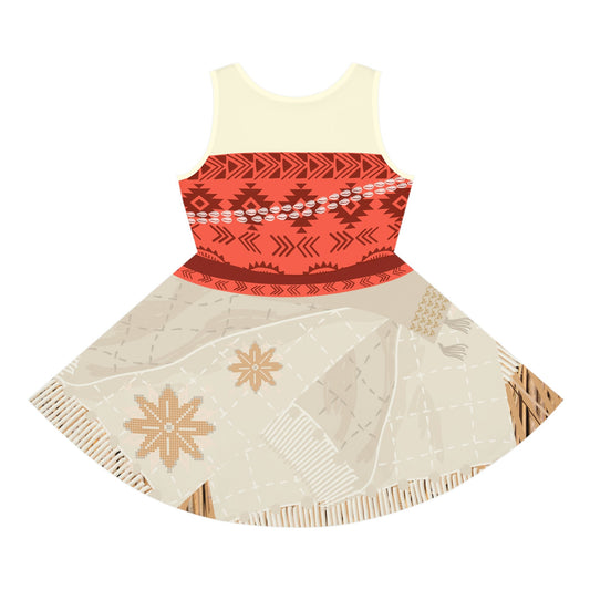 Island Princess Girls' Sleeveless Sundress All Over PrintAOPAOP Clothing#tag4##tag5##tag6#