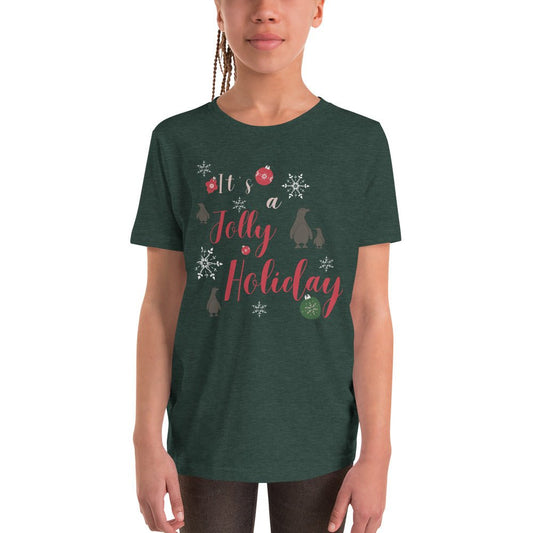 It&#39;s a Jolly Holiday Youth Short Sleeve T-Shirt happiness is addictive#tag4##tag5##tag6#