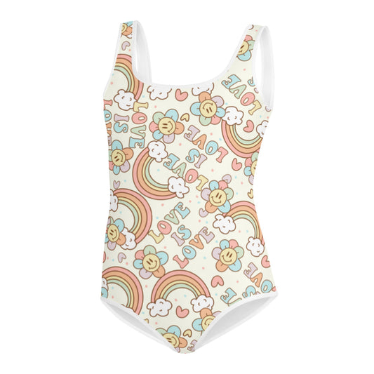 Love is Love All-Over Print Youth Swimsuit happiness is addictive#tag4##tag5##tag6#
