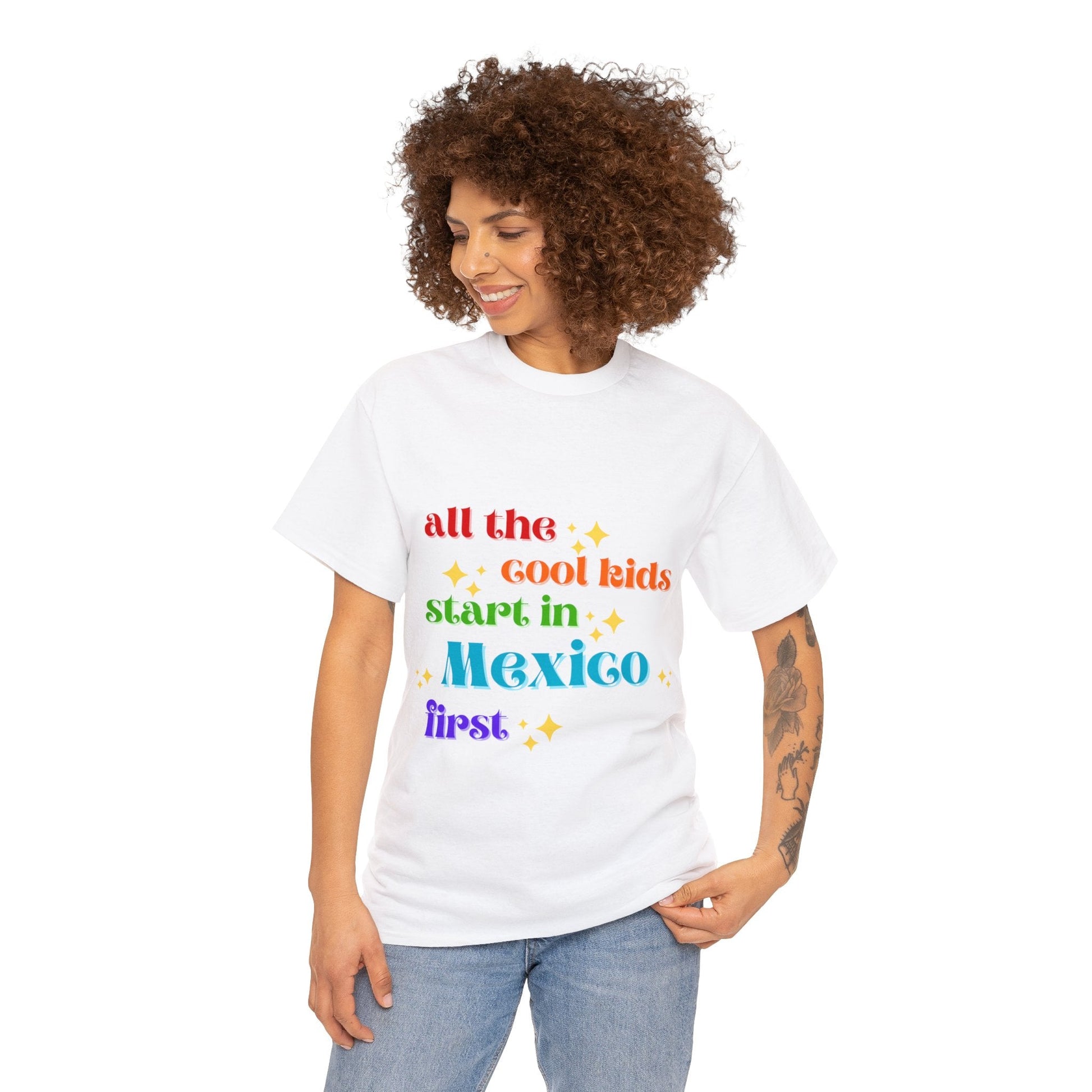 Mexico First Unisex Heavy Cotton Tee adult epcot topAll Over PrintAdult T-ShirtWrong Lever Clothing