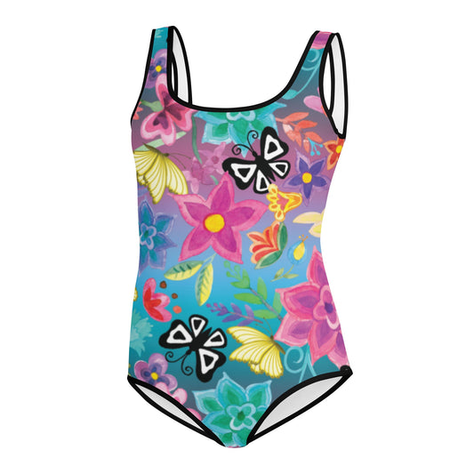 Mirabel Inspired All-Over Print Youth Swimsuit happiness is addictive#tag4##tag5##tag6#