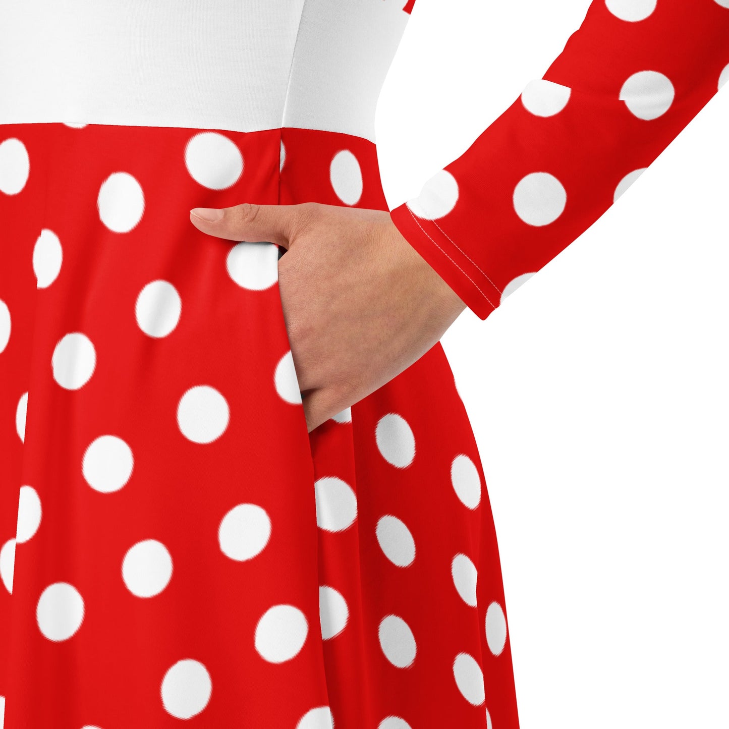 Mrs. Mouse long sleeve midi dress adult disneyadult disney dressadult minnie costume#tag4##tag5##tag6#