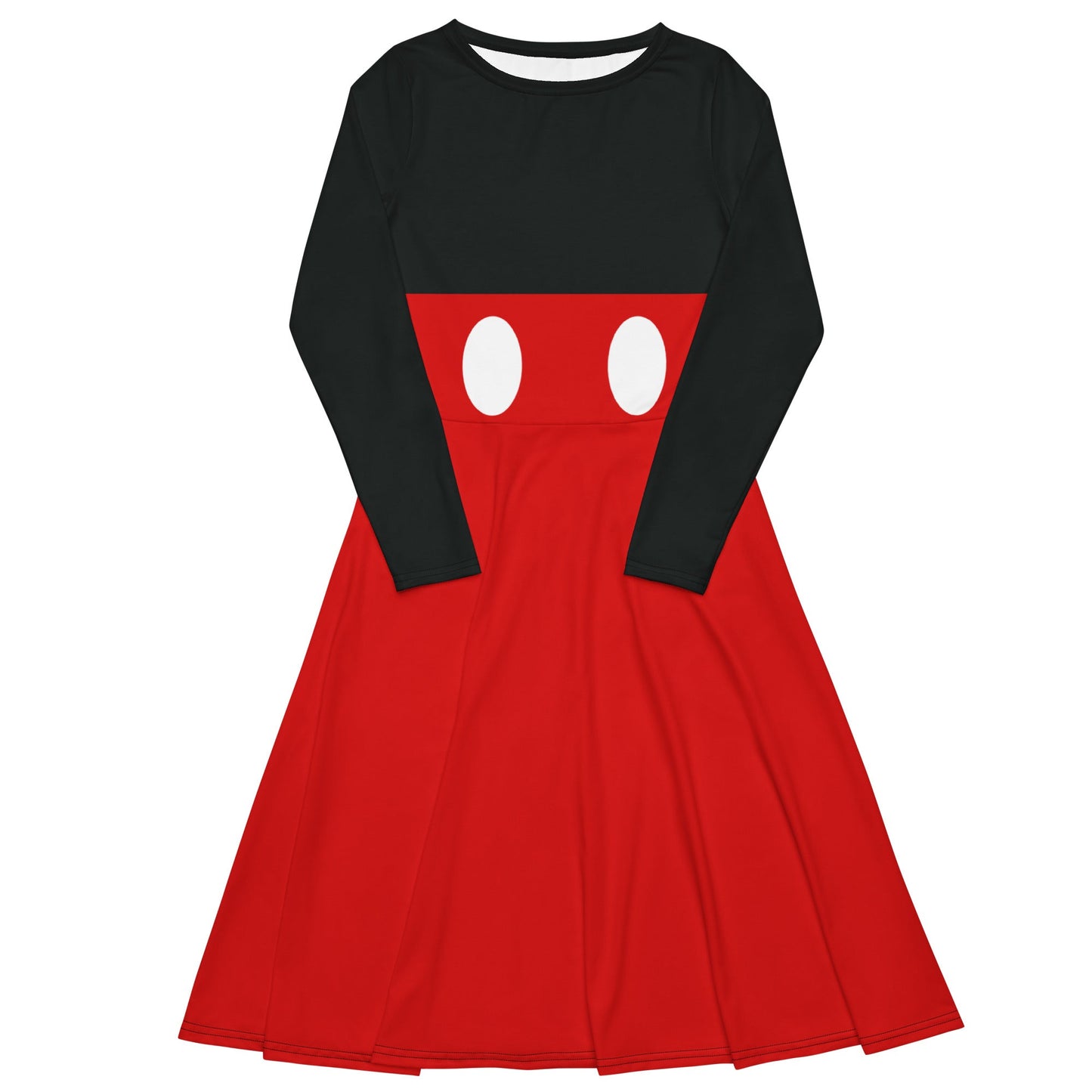 Mrs. Mouse long sleeve midi dress adult disneyadult mickey costumedisney#tag4##tag5##tag6#