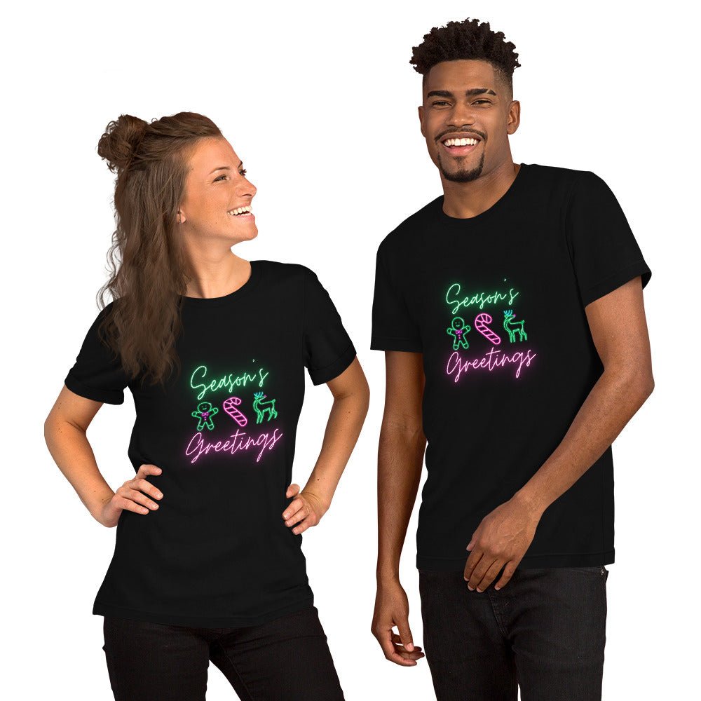 Neon Christmas Unisex t-shirt adult christmas topadult holiday topAdult T-ShirtLittle Lady Shay Boutique