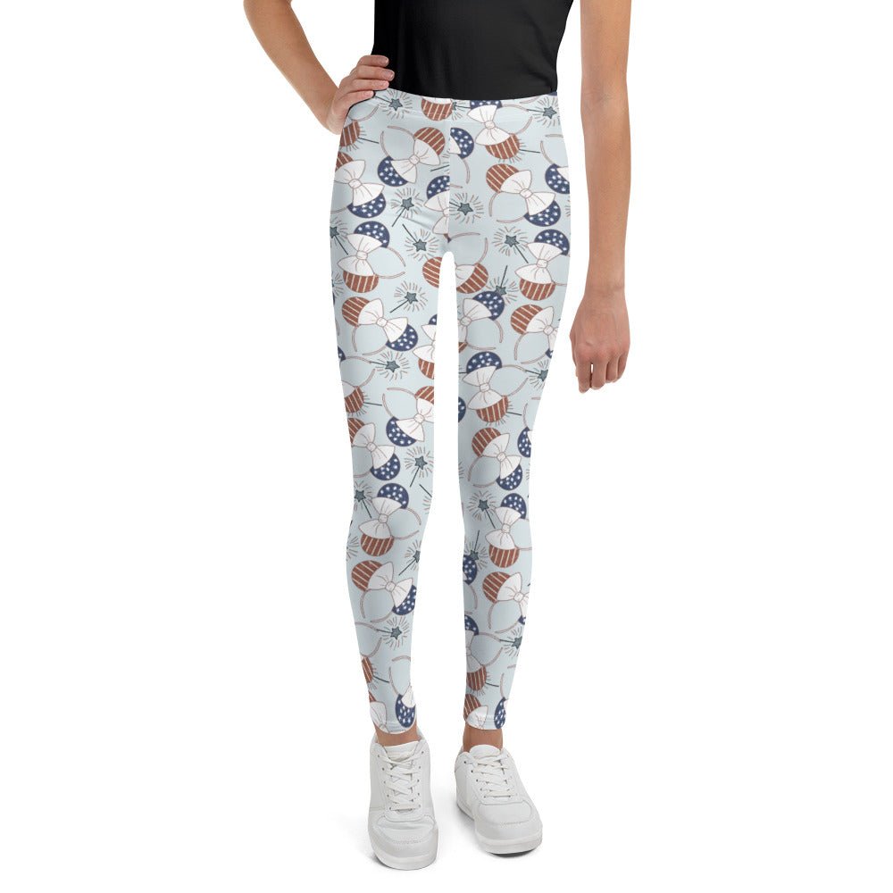 Patriotic Ears Inspired Youth Leggings happiness is addictive#tag4##tag5##tag6#