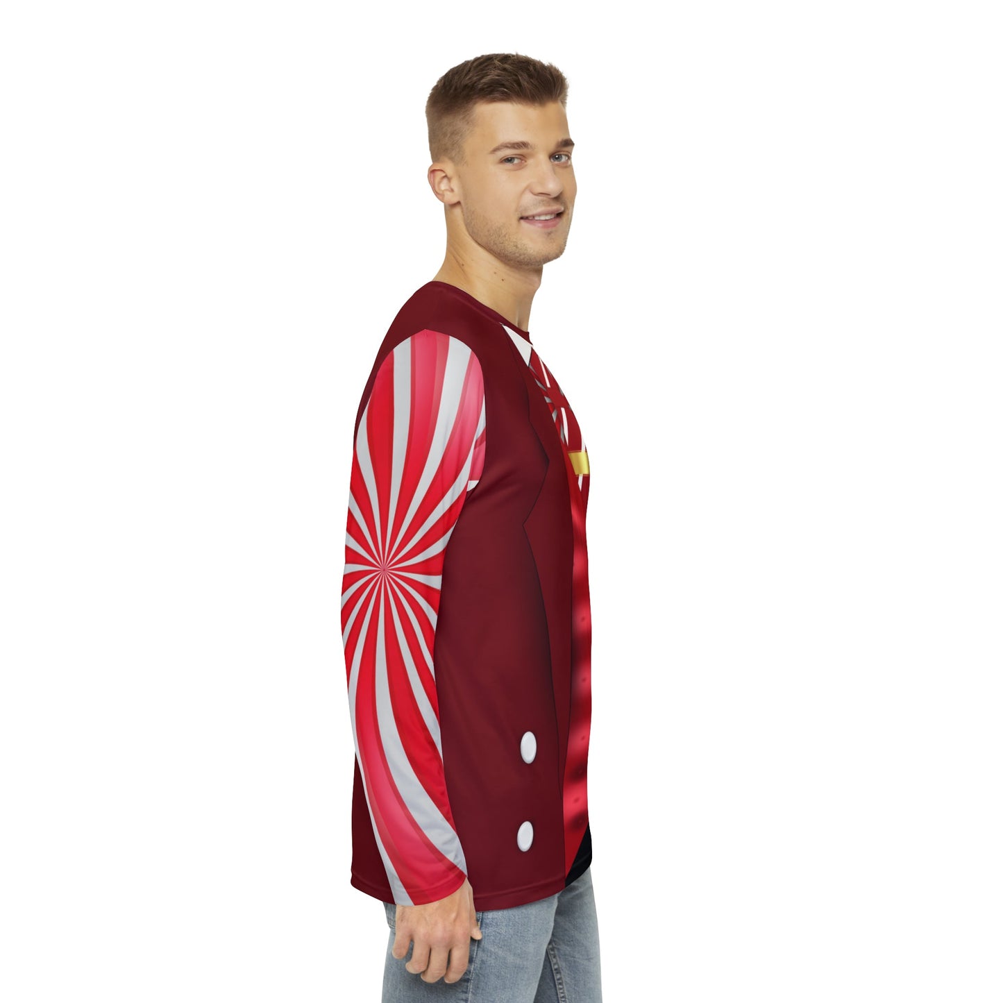 Peppermint Suit Unisex Long Sleeve Shirt All Over PrintAOPAOP Clothing#tag4##tag5##tag6#