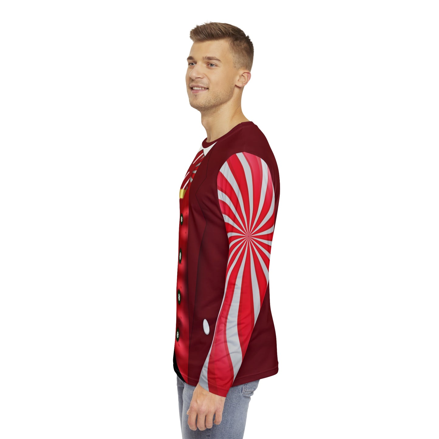 Peppermint Suit Unisex Long Sleeve Shirt All Over PrintAOPAOP Clothing#tag4##tag5##tag6#