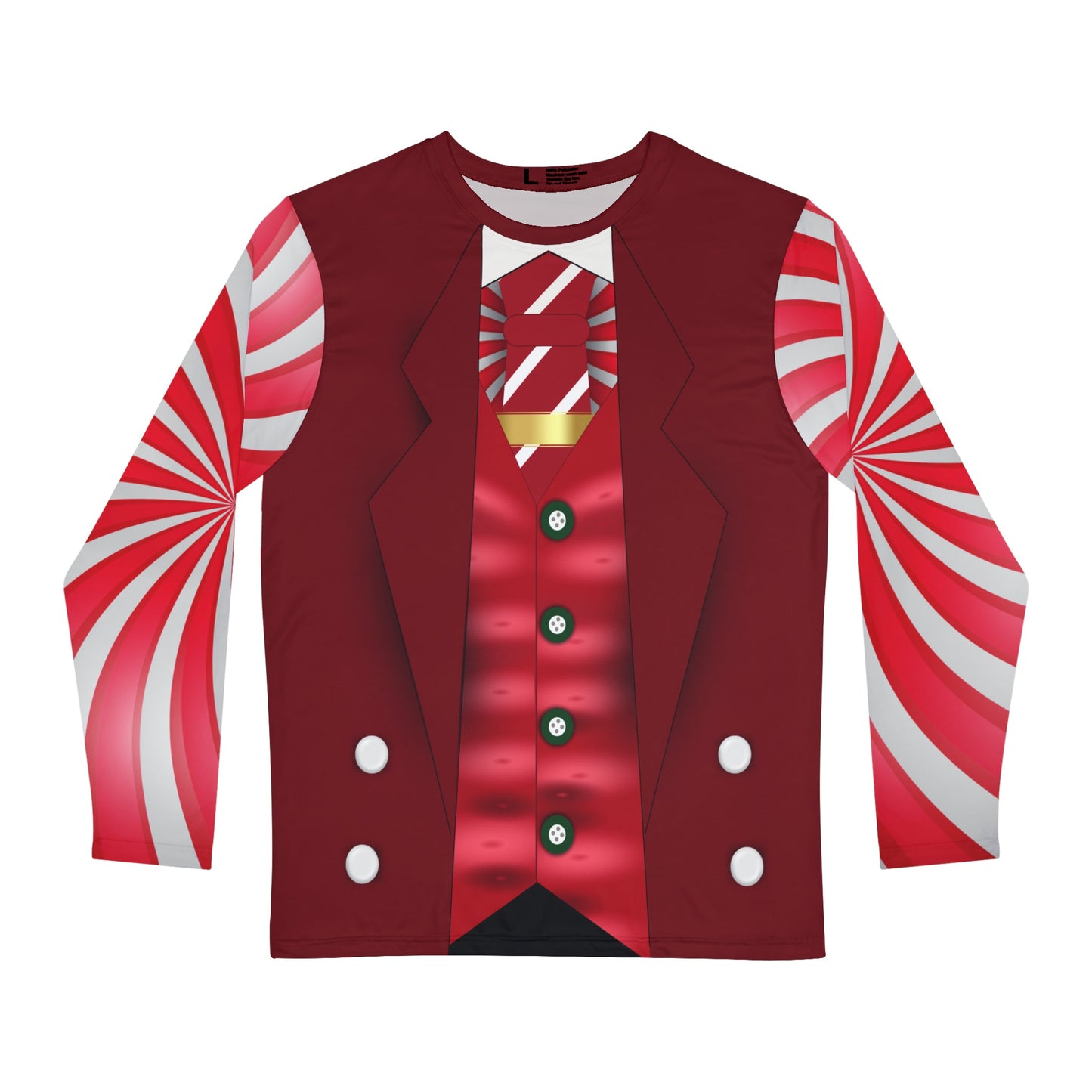 Peppermint Suit Unisex Long Sleeve Shirt All Over PrintAOPAOP Clothing#tag4##tag5##tag6#