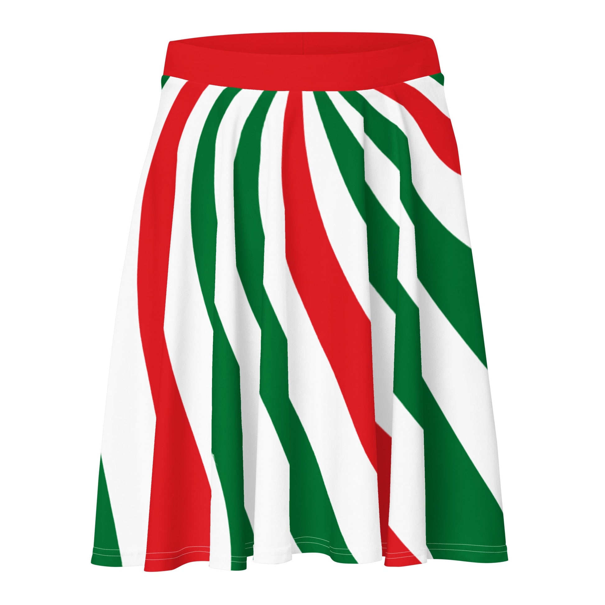 Peppermint Swirl Elf Skater Skirt- ugly sweater outfit, holiday party, Christmas style happiness is addictive#tag4##tag5##tag6#