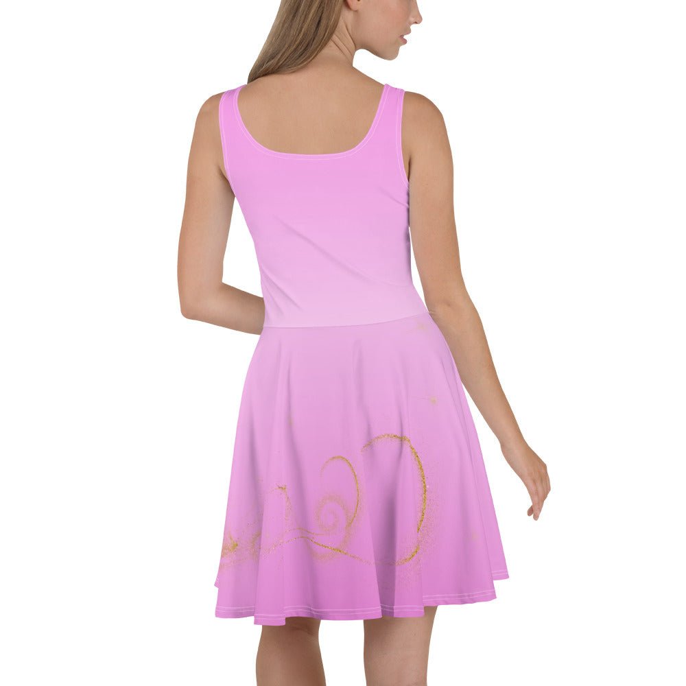 Pink Magical Carriage Skater Dress adult princess dressadult trip outfitsSkater DressWrong Lever Clothing