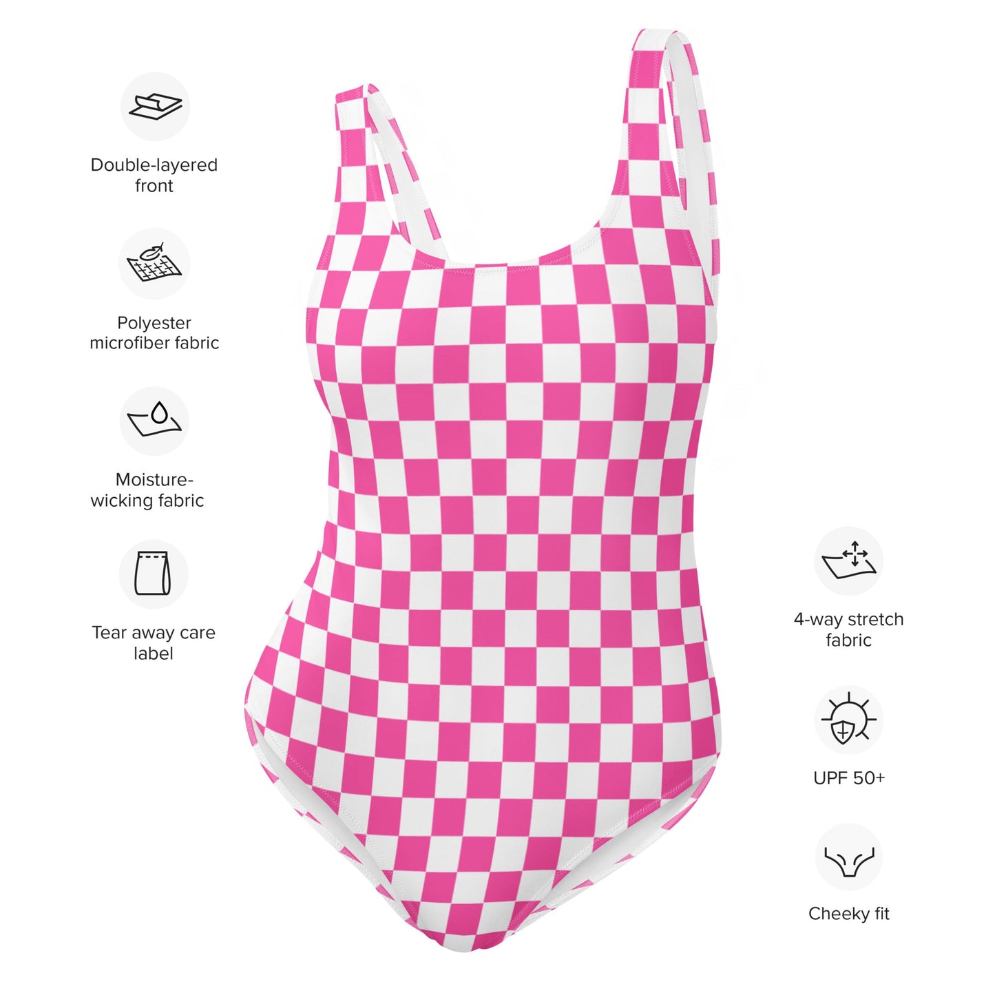 Pink Party One-Piece Swimsuit adult barbieadult styleWrong Lever Clothing