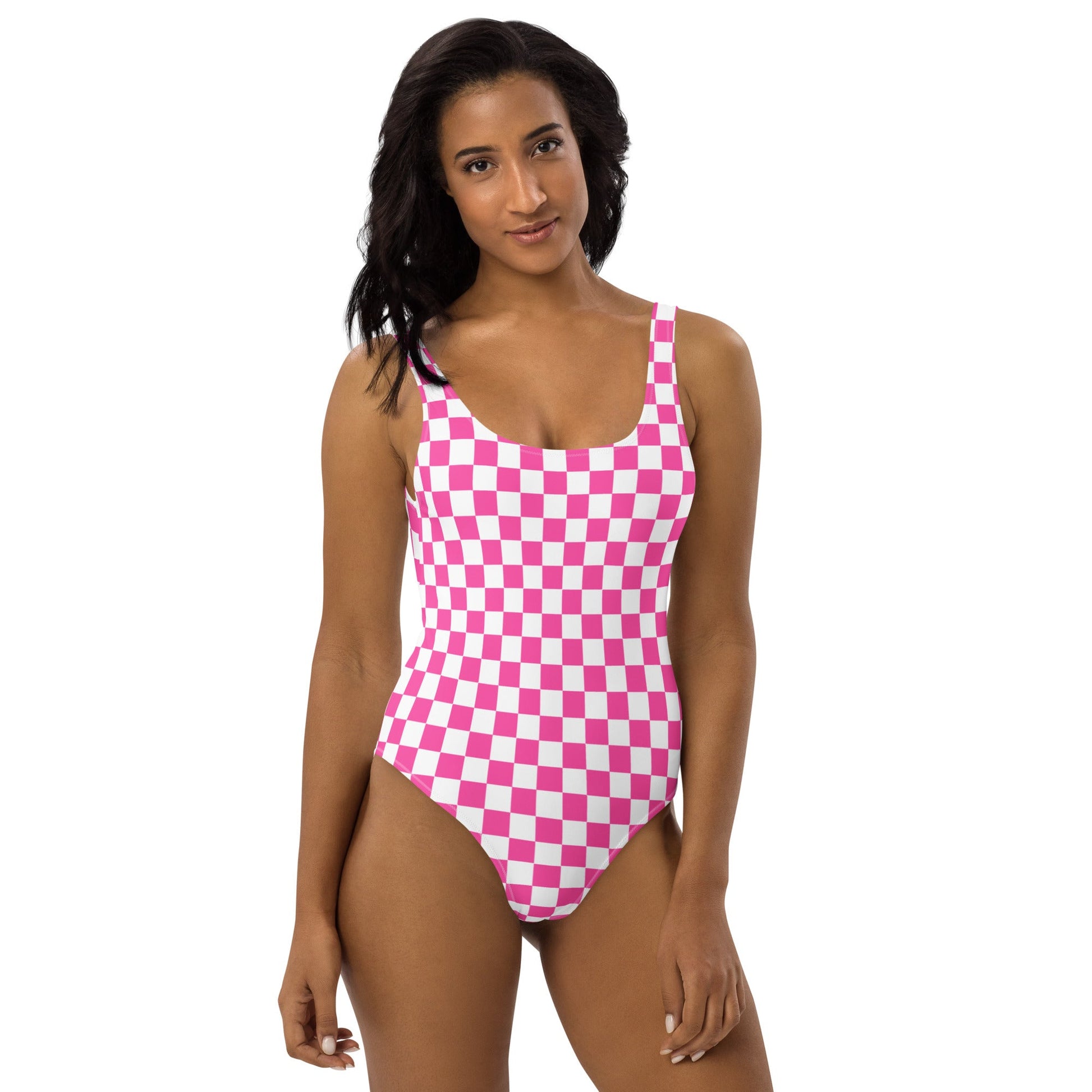 Pink Party One-Piece Swimsuit adult barbieadult styleWrong Lever Clothing