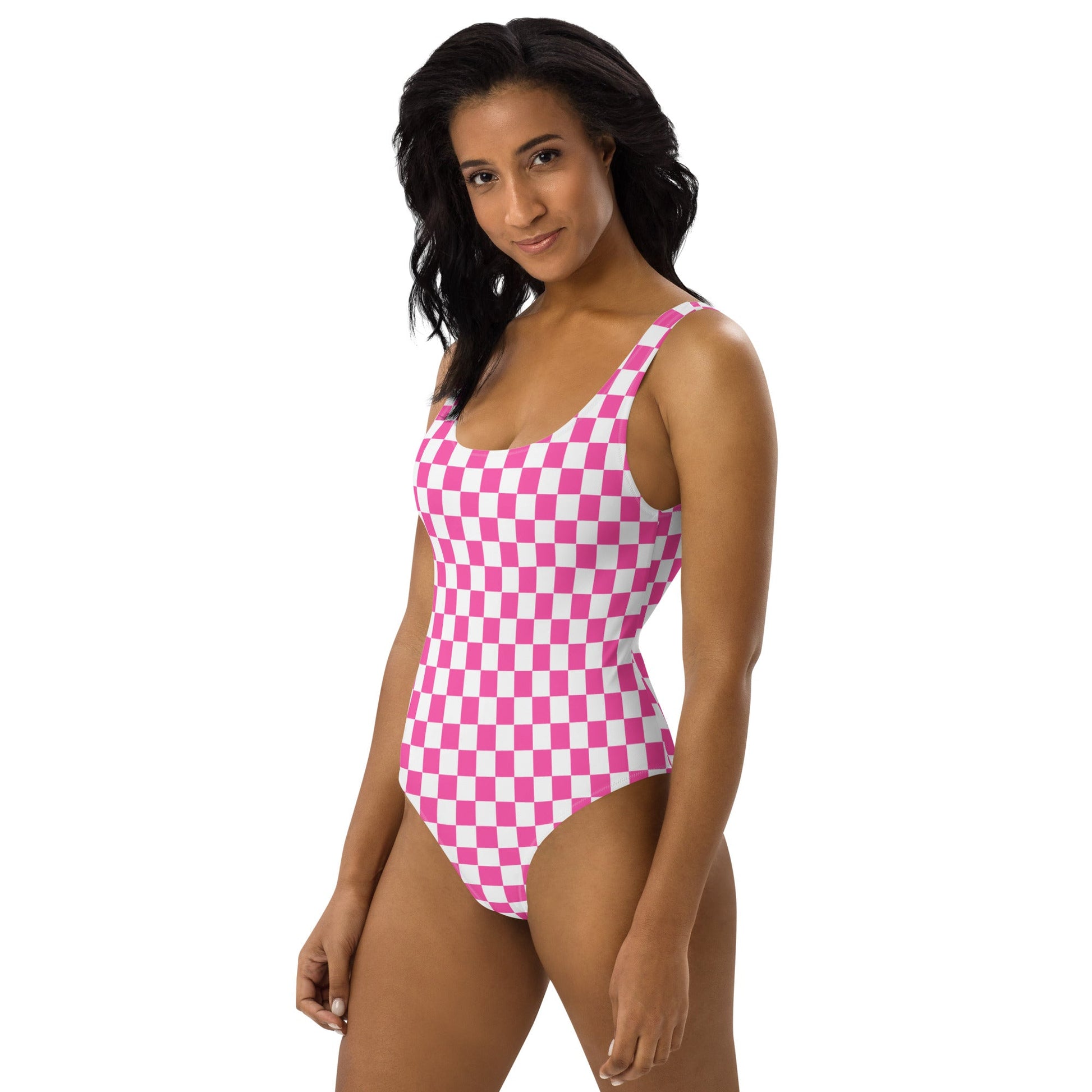 Pink Party One-Piece Swimsuit adult barbieadult styleWrong Lever Clothing