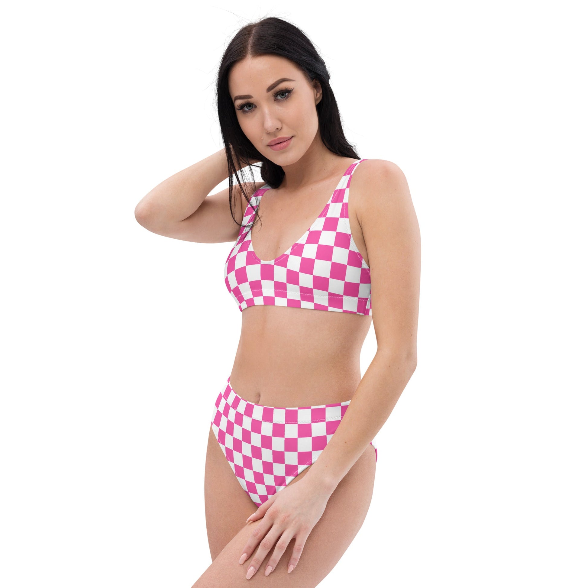 Pink Party Recycled high-waisted bikini adult barbieadult styleWrong Lever Clothing
