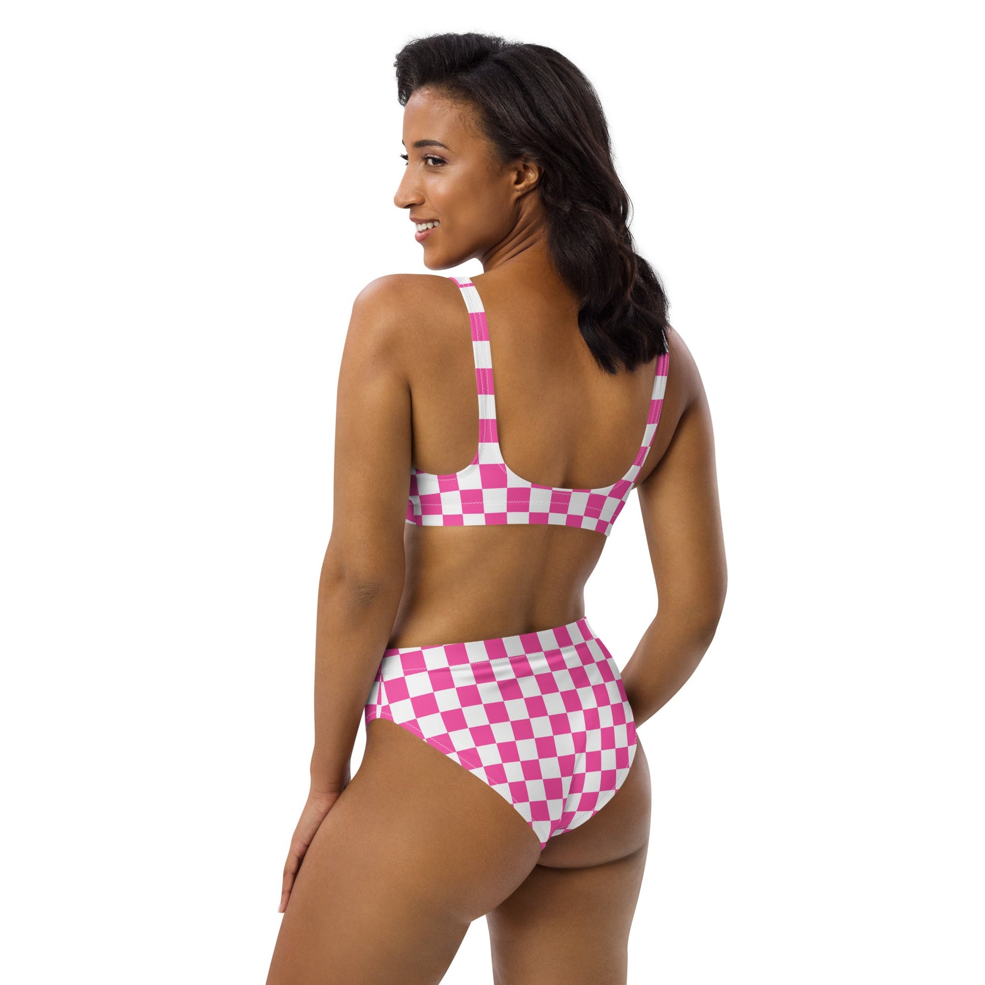 Pink Party Recycled high-waisted bikini adult barbieadult styleWrong Lever Clothing