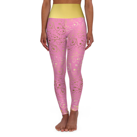 Pink Princess High Waisted Yoga Leggings- Running Costume, Cosplay ActivewearAll Over PrintAOP#tag4##tag5##tag6#