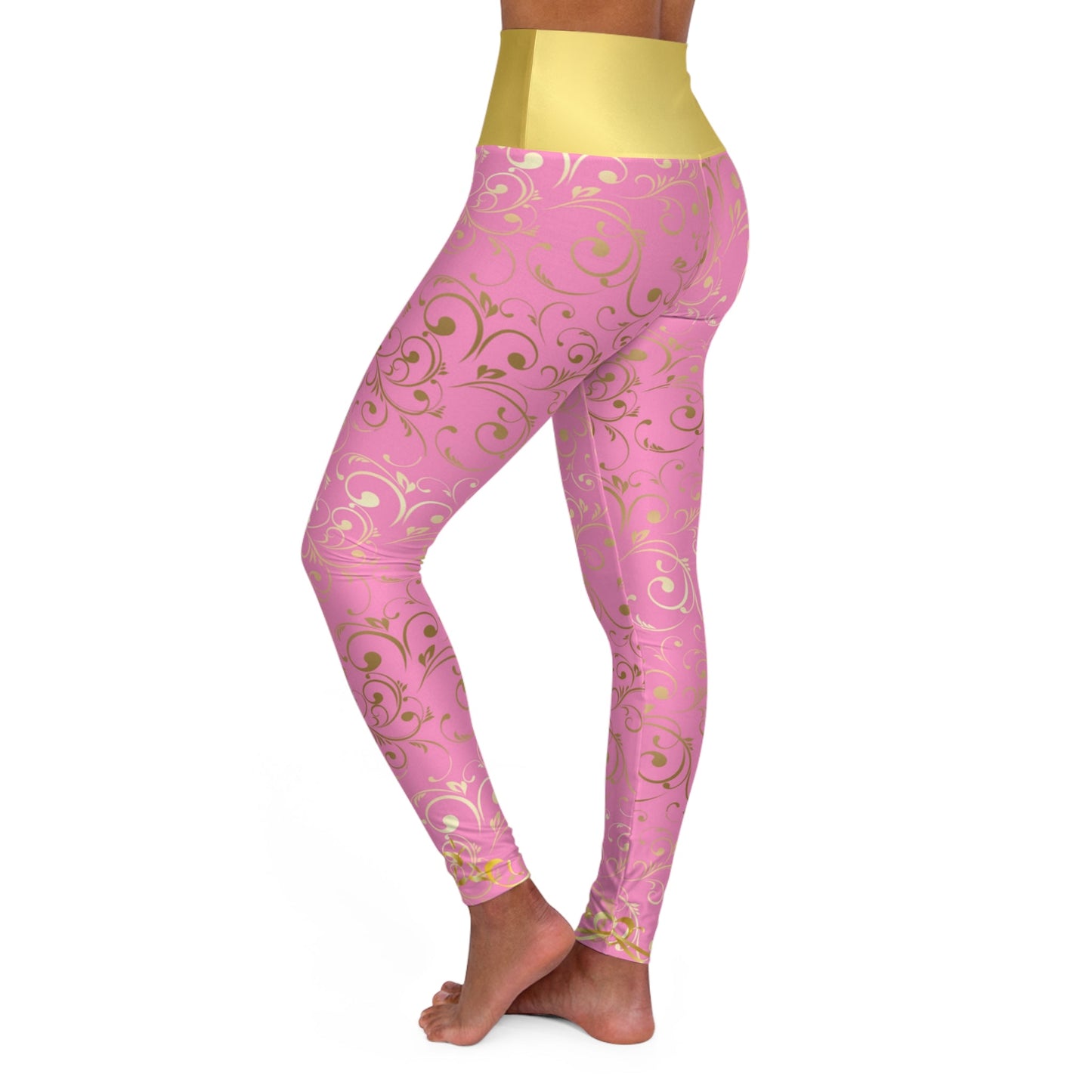 Pink Princess High Waisted Yoga Leggings- Running Costume, Cosplay ActivewearAll Over PrintAOP#tag4##tag5##tag6#