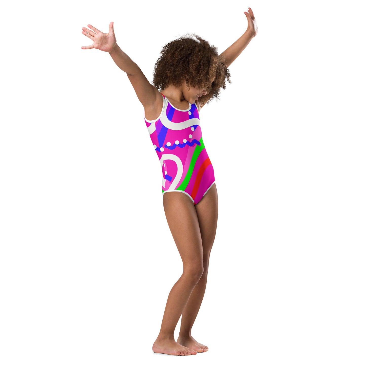 Plastic Doll Rollerblading Kids Swimsuit- Cosplay, Costume 80s costume80s stylebarbie doll#tag4##tag5##tag6#