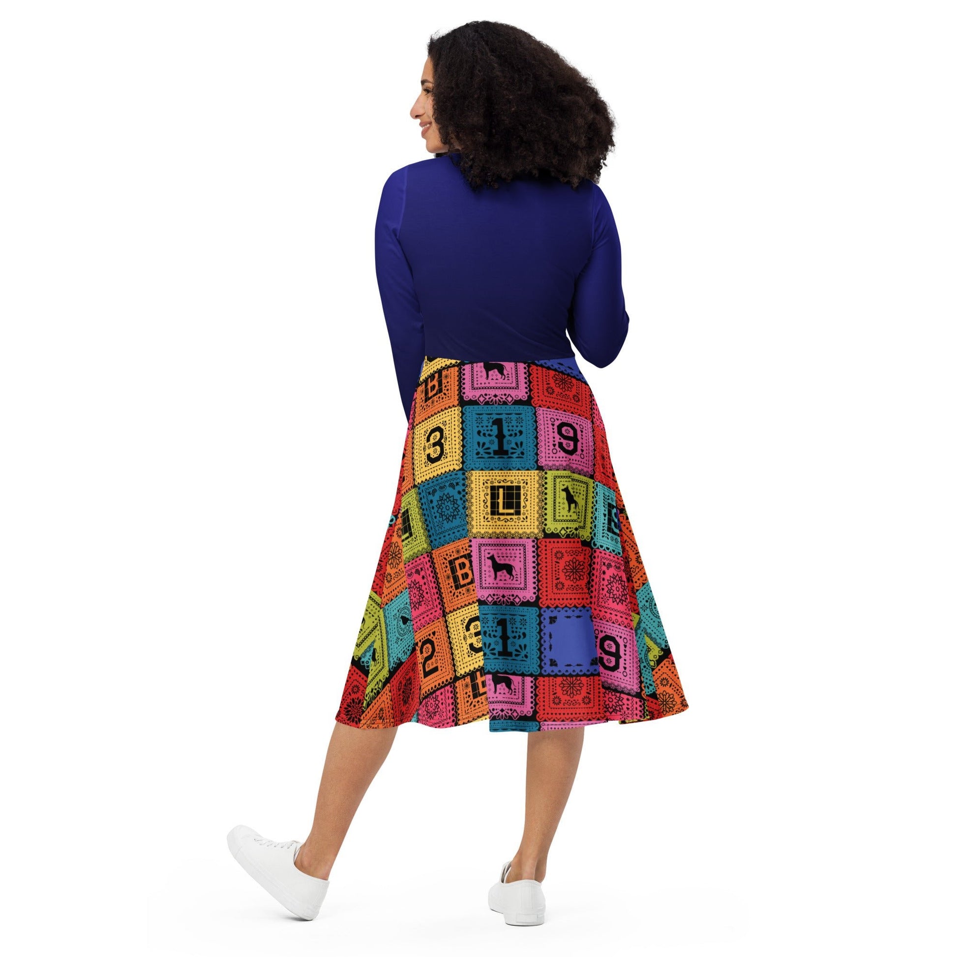 Poco Loco Papel Picado long sleeve midi dress- Costume, Cosplay, Bounding active shirtactive wearcalifornia adventure#tag4##tag5##tag6#