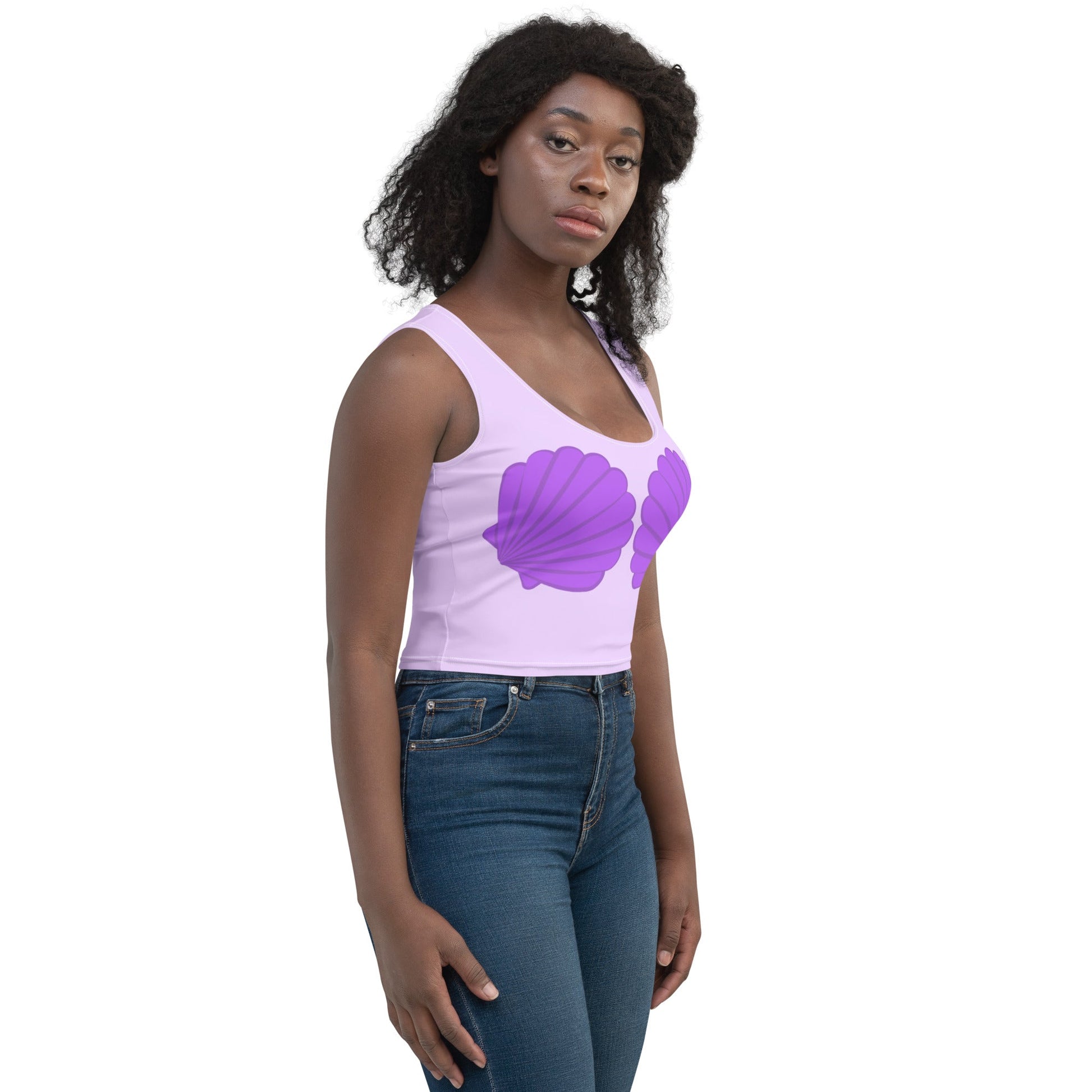 Purple Mermaid Crop Top ariel topcosplayWrong Lever Clothing