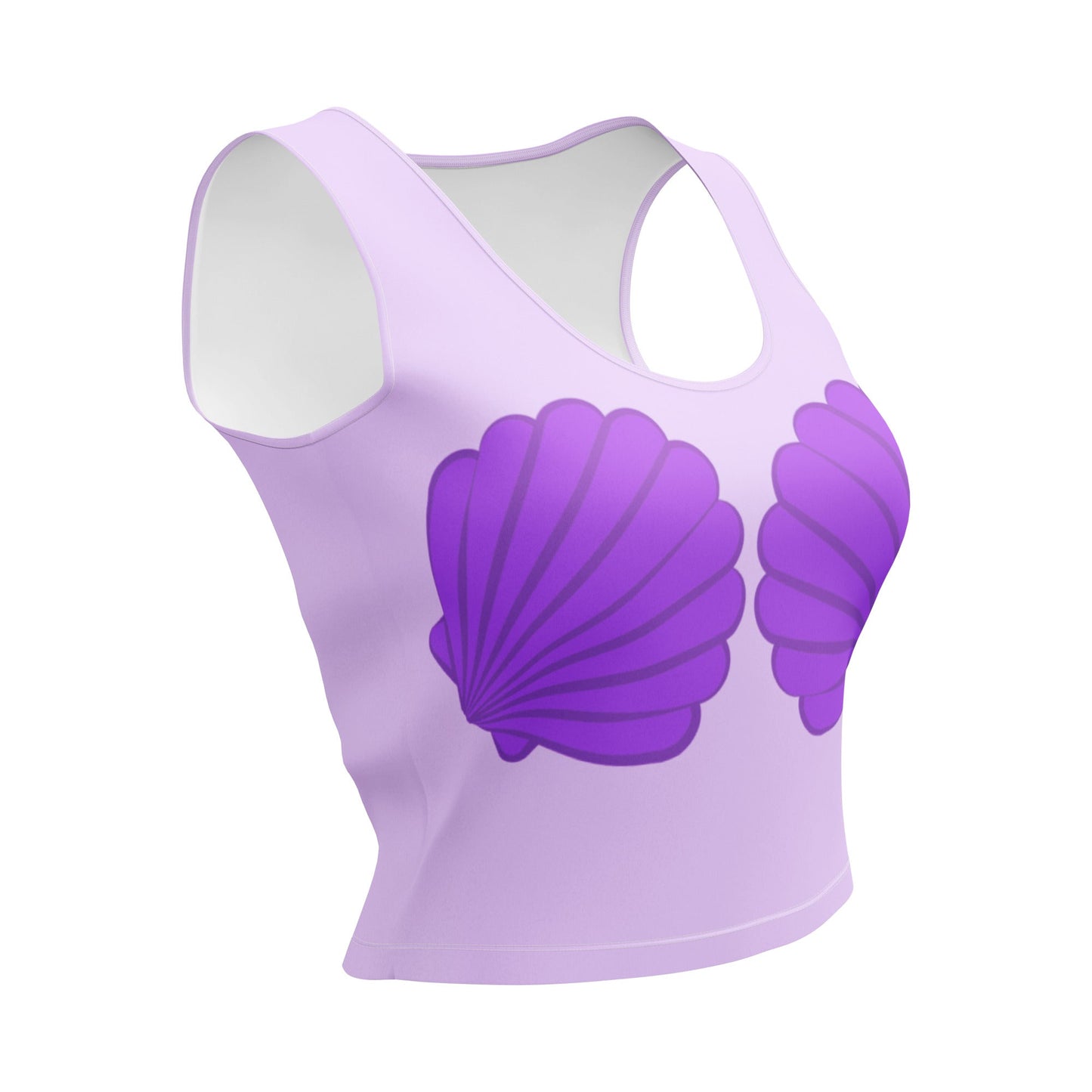 Purple Mermaid Crop Top ariel topcosplayWrong Lever Clothing