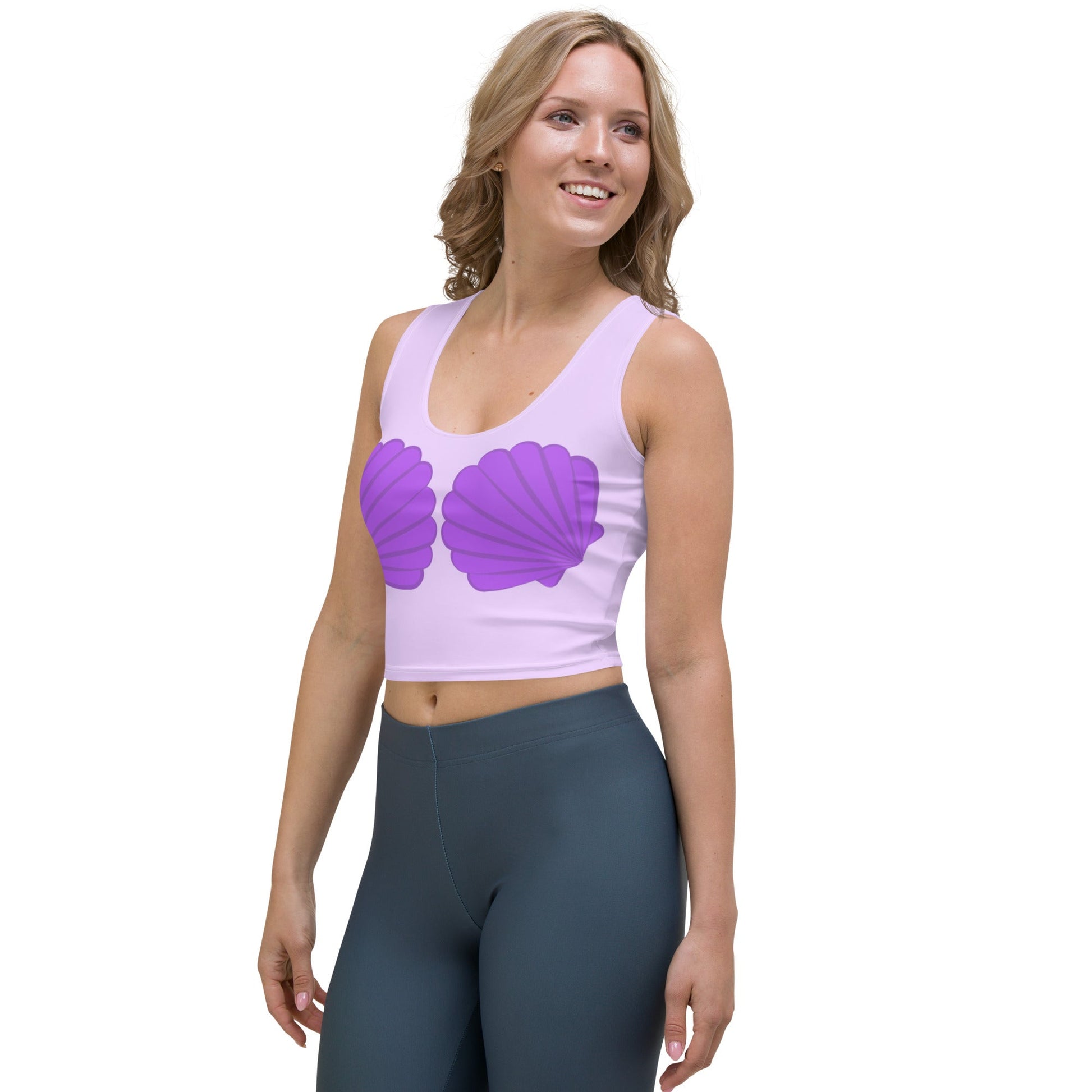 Purple Mermaid Crop Top ariel topcosplayWrong Lever Clothing