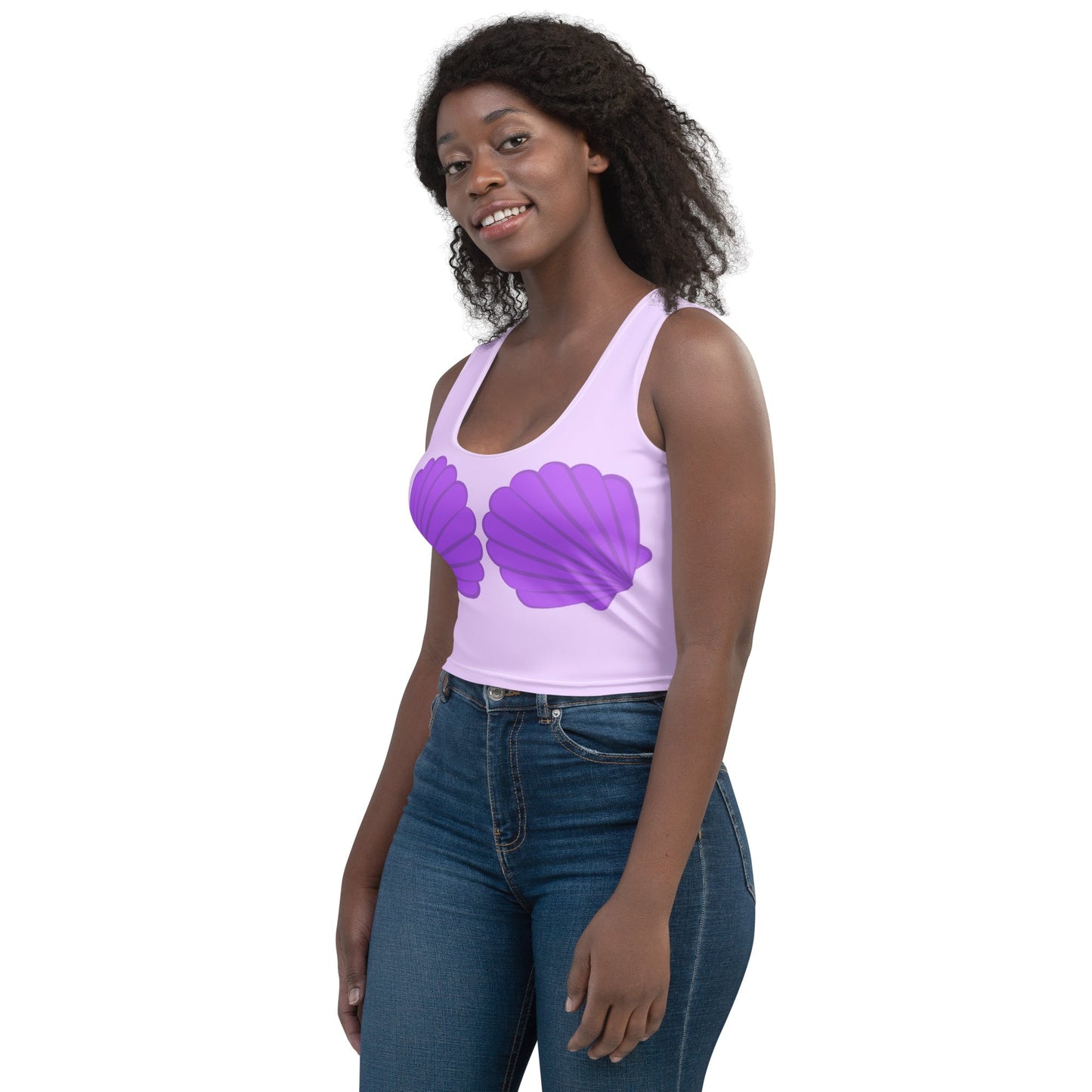 Purple Mermaid Crop Top ariel topcosplayWrong Lever Clothing