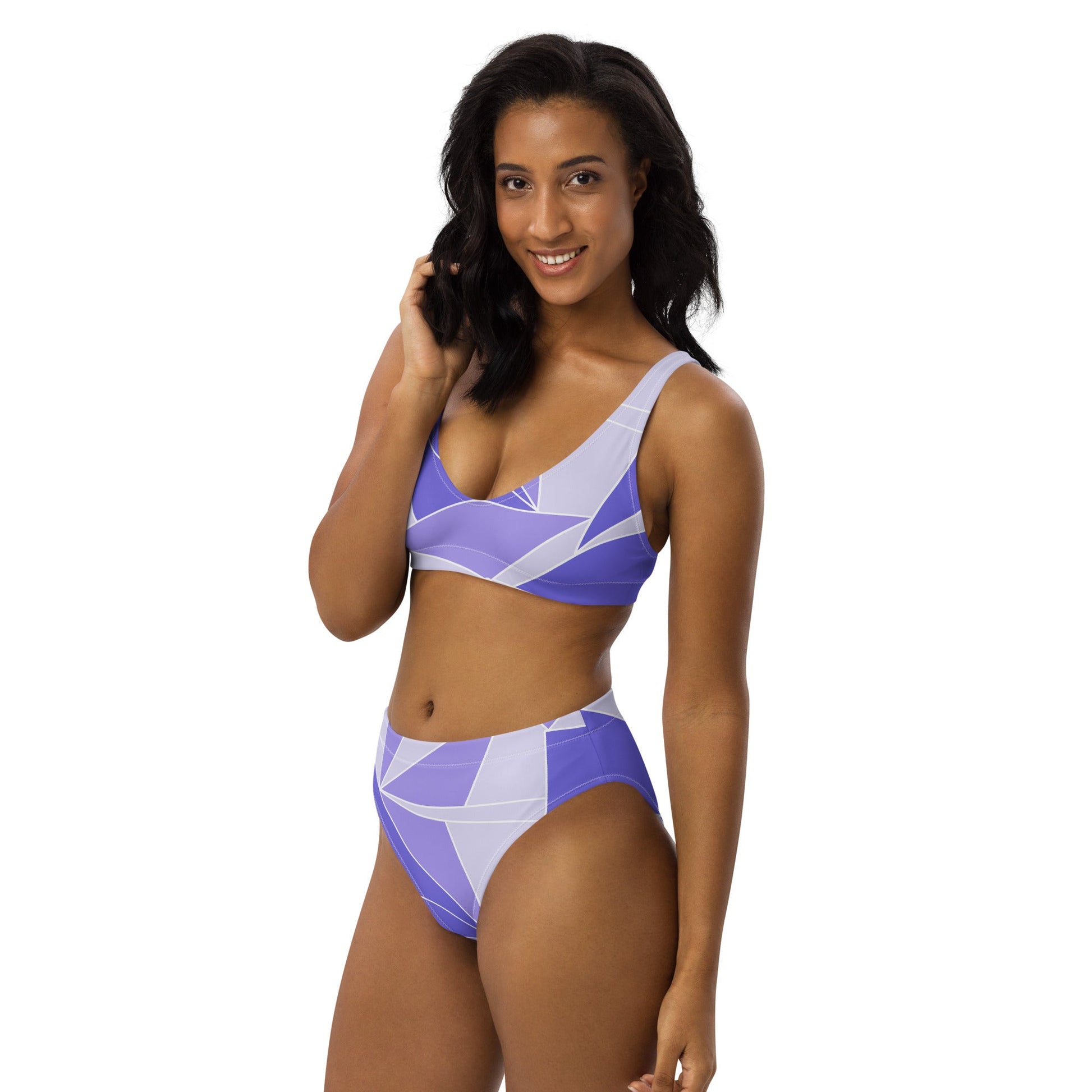 Purple Wall Recycled high-waisted bikini active disney familyadult disneyWrong Lever Clothing