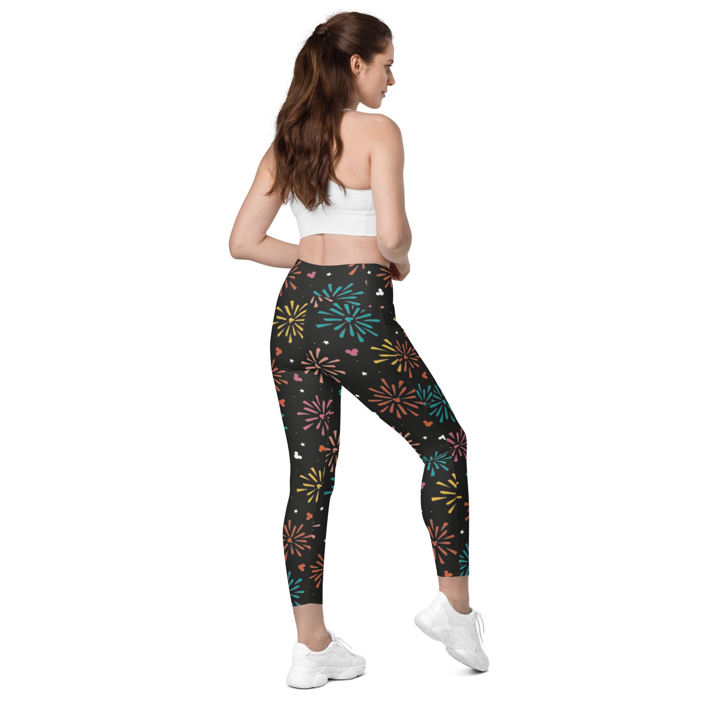 Rainbow Firework Mouse Leggings with pockets adult leggingsathleisureWrong Lever Clothing