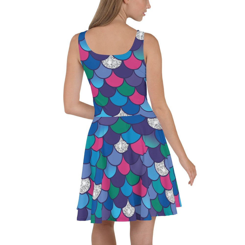 Rainbow Fish Scales Skater Dress adult childrens bookadult dresscharacter dress#tag4##tag5##tag6#