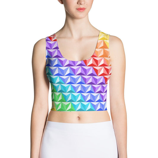 Rainbow World of Tomorrow Crop Top active wearcalifornia adventureclothing#tag4##tag5##tag6#