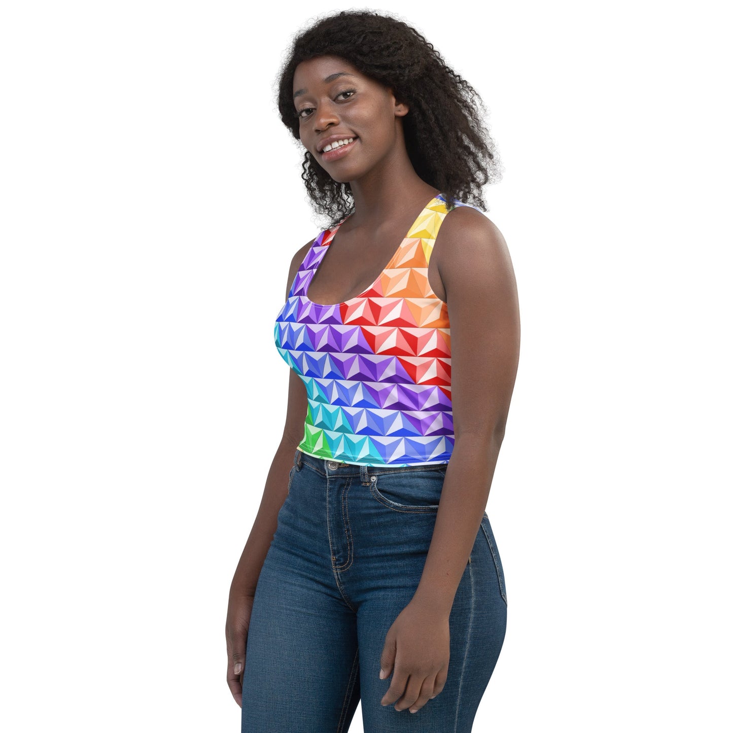 Rainbow World of Tomorrow Crop Top active wearcalifornia adventureclothing#tag4##tag5##tag6#