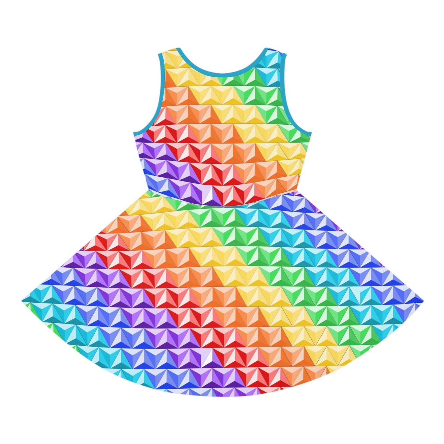 Rainbow World of Tomorrow Girls' Sleeveless Sundress All Over PrintAOPAOP Clothing#tag4##tag5##tag6#