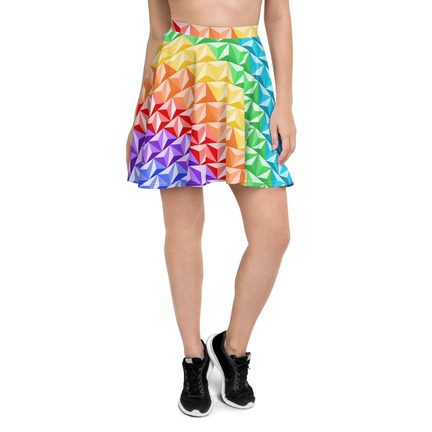 Rainbow World of Tomorrow Skater Skirt active wearcalifornia adventureclothing#tag4##tag5##tag6#