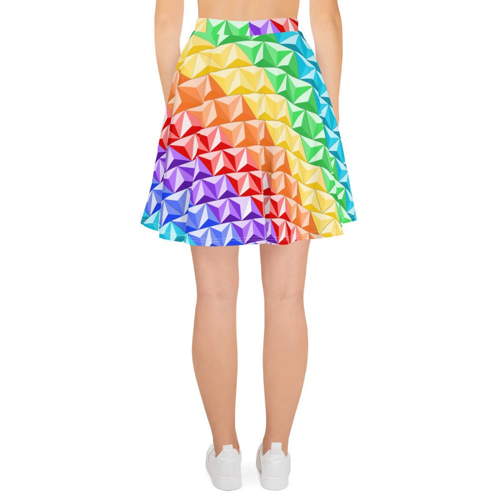 Rainbow World of Tomorrow Skater Skirt active wearcalifornia adventureclothing#tag4##tag5##tag6#