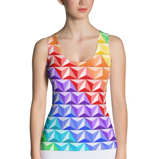 Rainbow World of Tomorrow Tank Top active wearcalifornia adventureclothing#tag4##tag5##tag6#