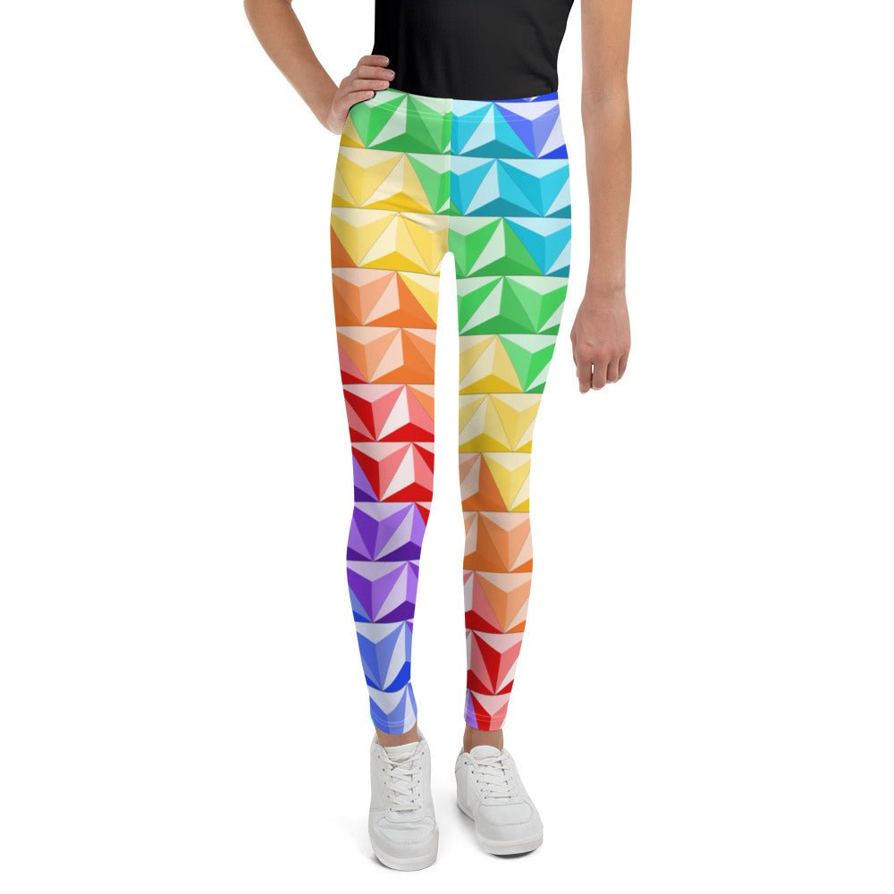 Rainbow World of Tomorrow Youth Leggings disney boundingdisney halloweendisney pride#tag4##tag5##tag6#