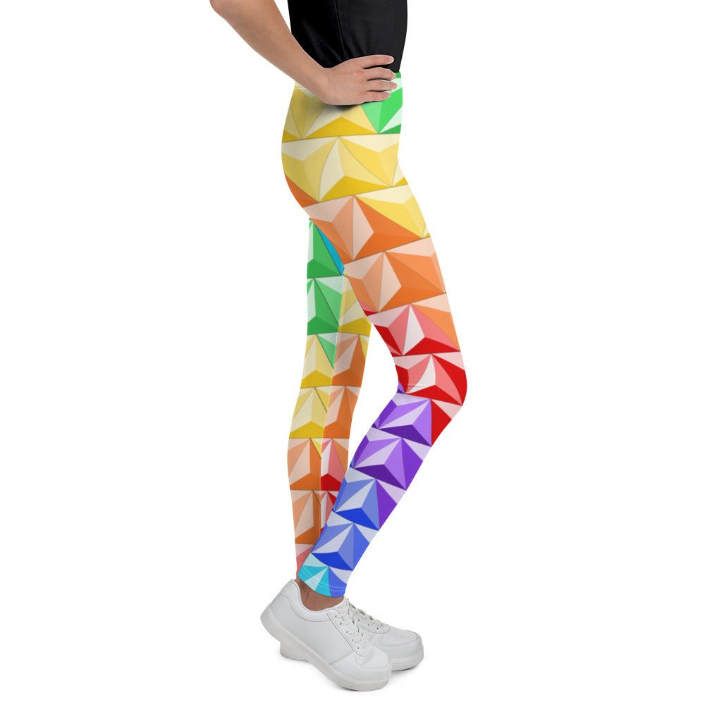 Rainbow World of Tomorrow Youth Leggings disney boundingdisney halloweendisney pride#tag4##tag5##tag6#