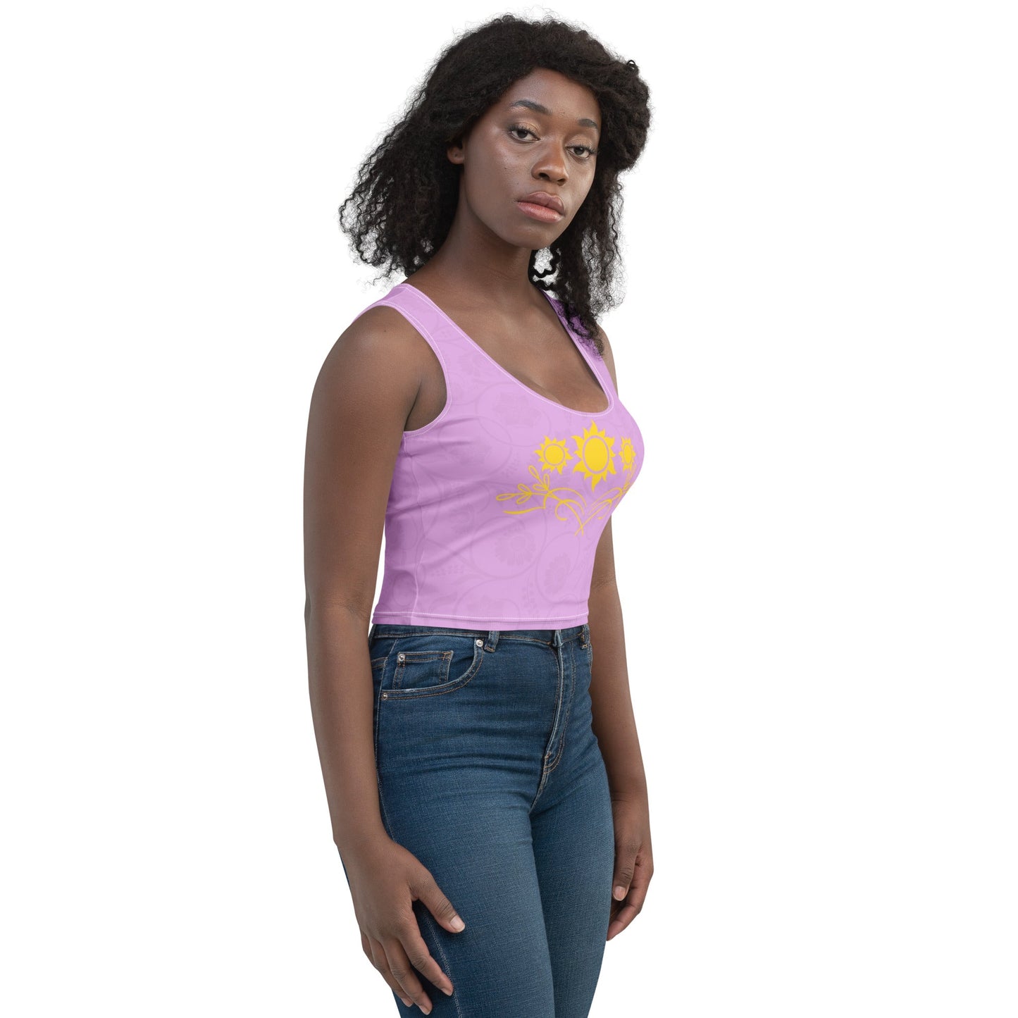 Rapunzel Inspired Crop Top athleisurecosplayWrong Lever Clothing