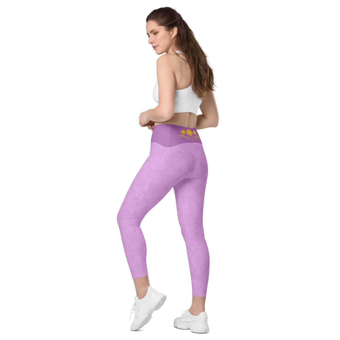 Rapunzel Inspired Leggings with pockets athleisurecosplayWrong Lever Clothing