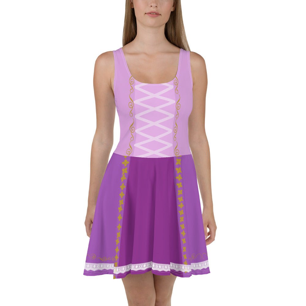 Rapunzel Inspired Skater Dress happiness is addictive#tag4##tag5##tag6#