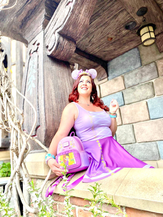 Rapunzel Inspired Skater Dress happiness is addictive#tag4##tag5##tag6#