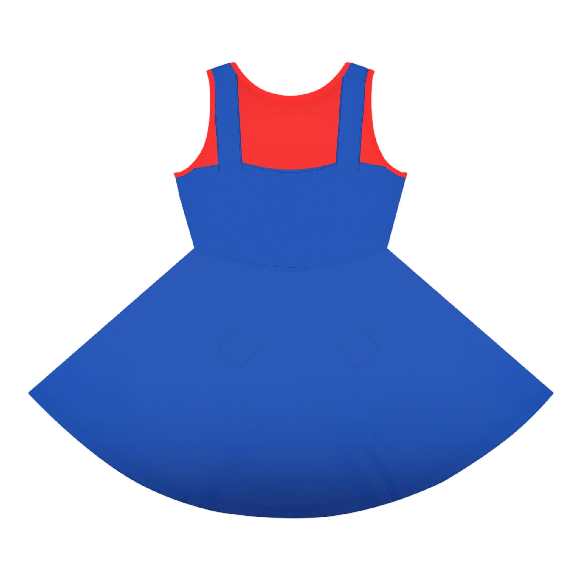 Red Video Game Guy Girls' Sleeveless Sundress All Over PrintAOPAOP Clothing#tag4##tag5##tag6#